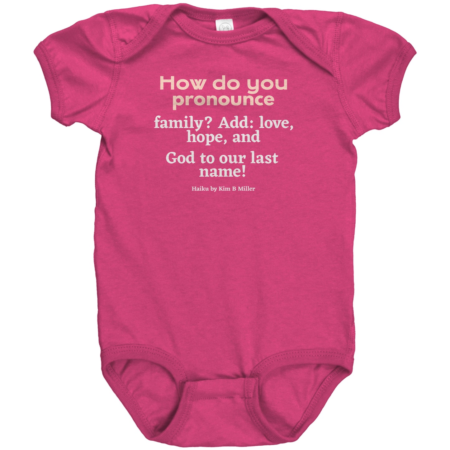 #3 Haiku Pronounce Family RS Baby Bodysuit(Front & Back)