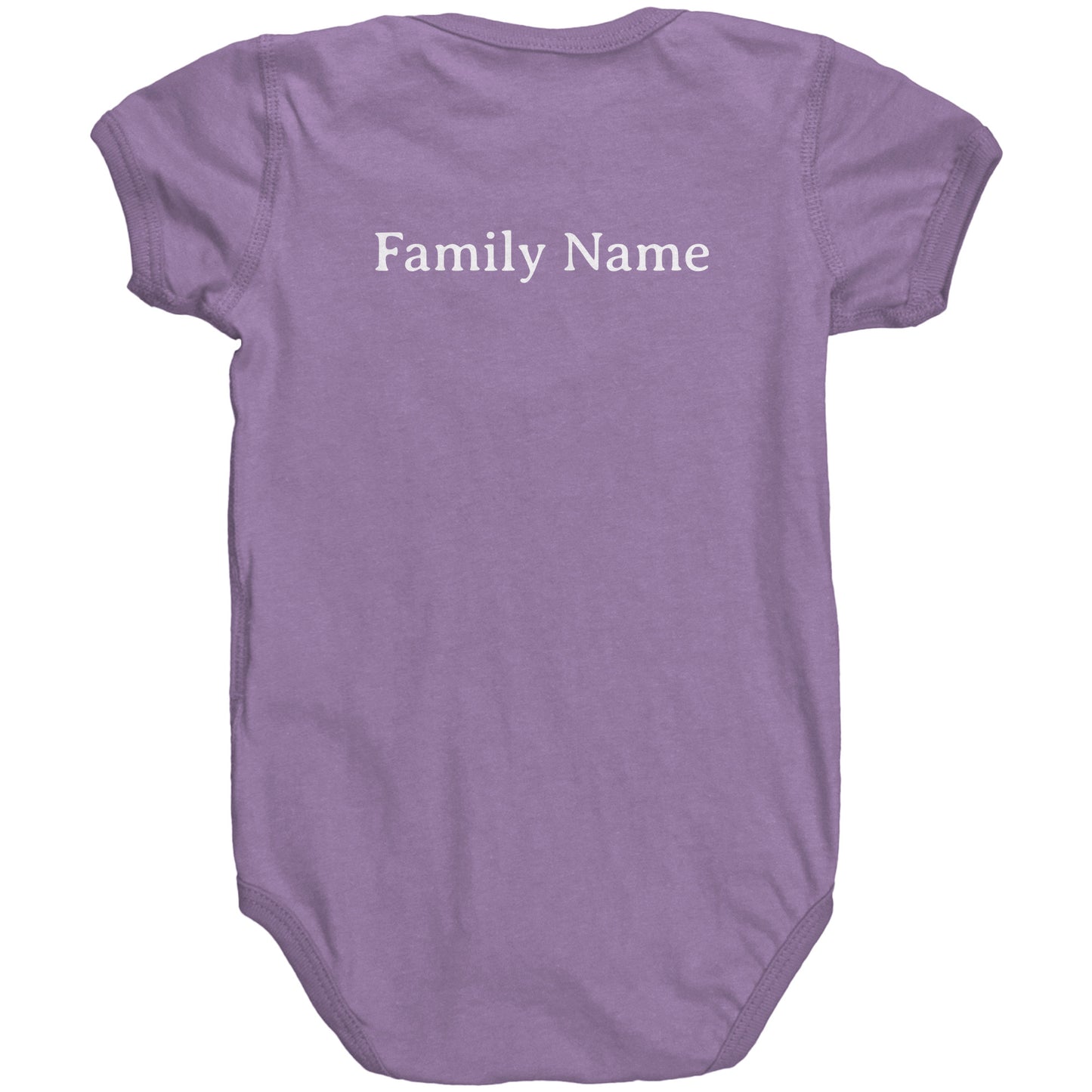 #3 Haiku Pronounce Family RS Baby Bodysuit(Front & Back)