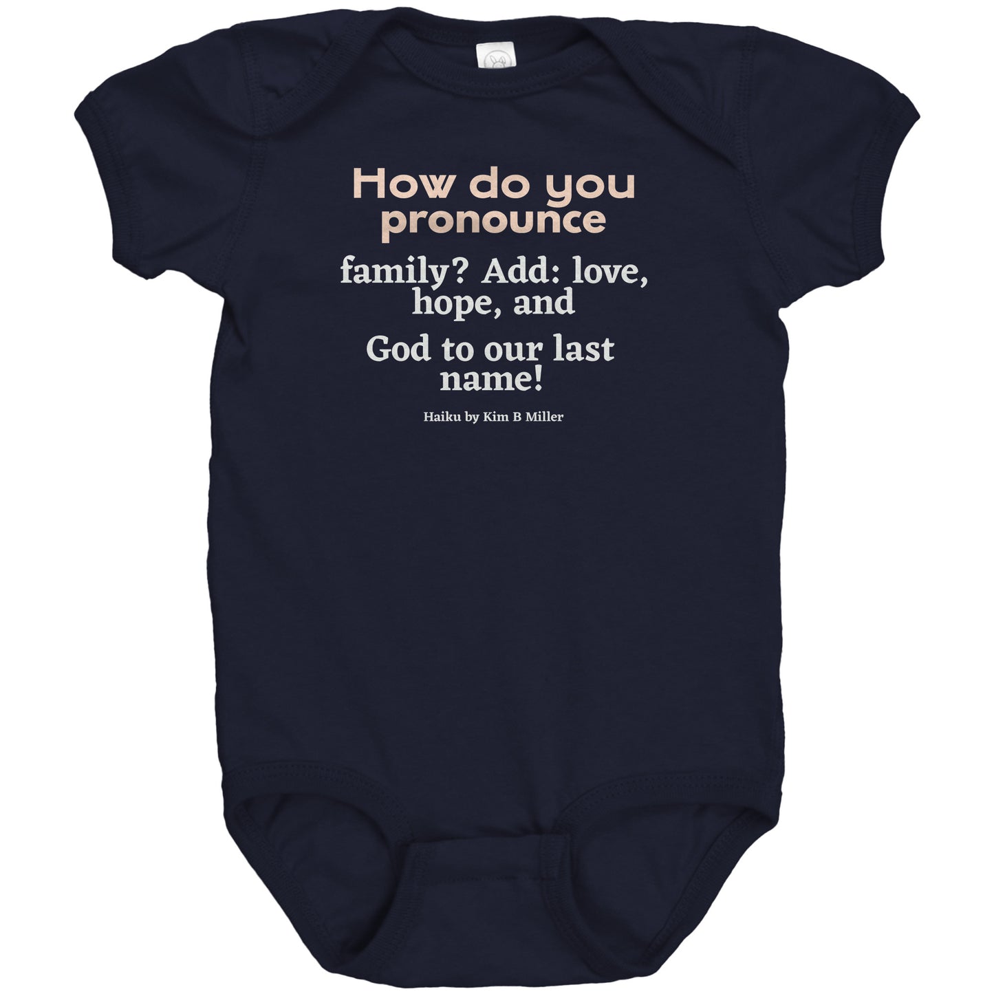 #3 Haiku Pronounce Family RS Baby Bodysuit(Front & Back)