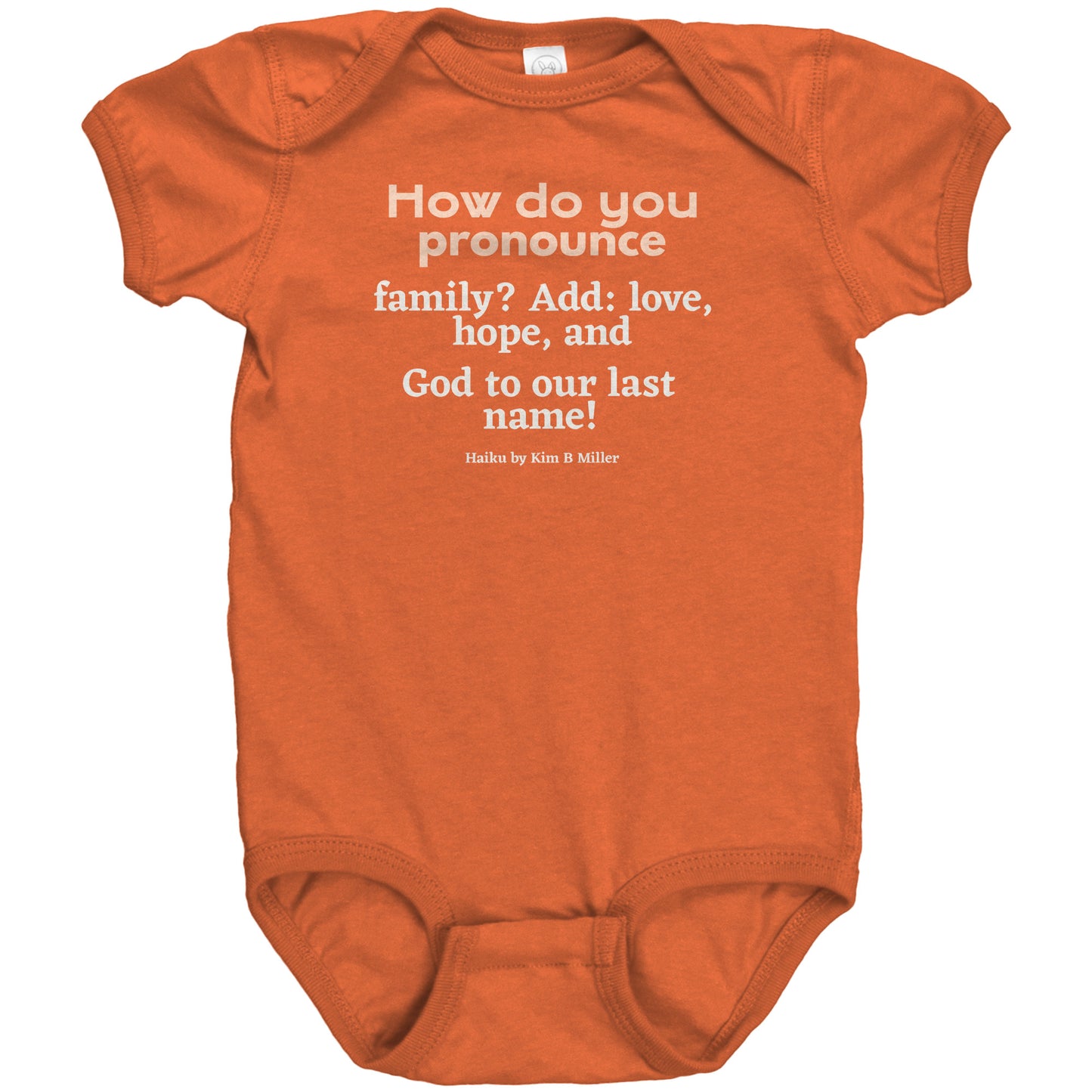 #3 Haiku Pronounce Family RS Baby Bodysuit(Front & Back)