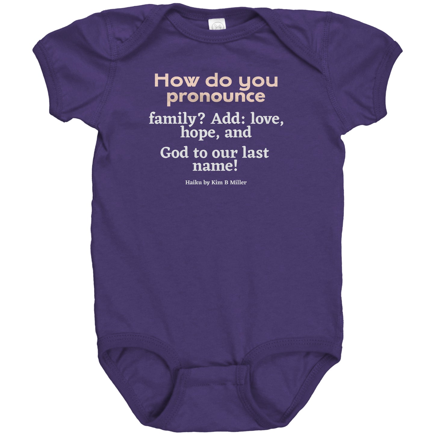 #3 Haiku Pronounce Family RS Baby Bodysuit(Front & Back)