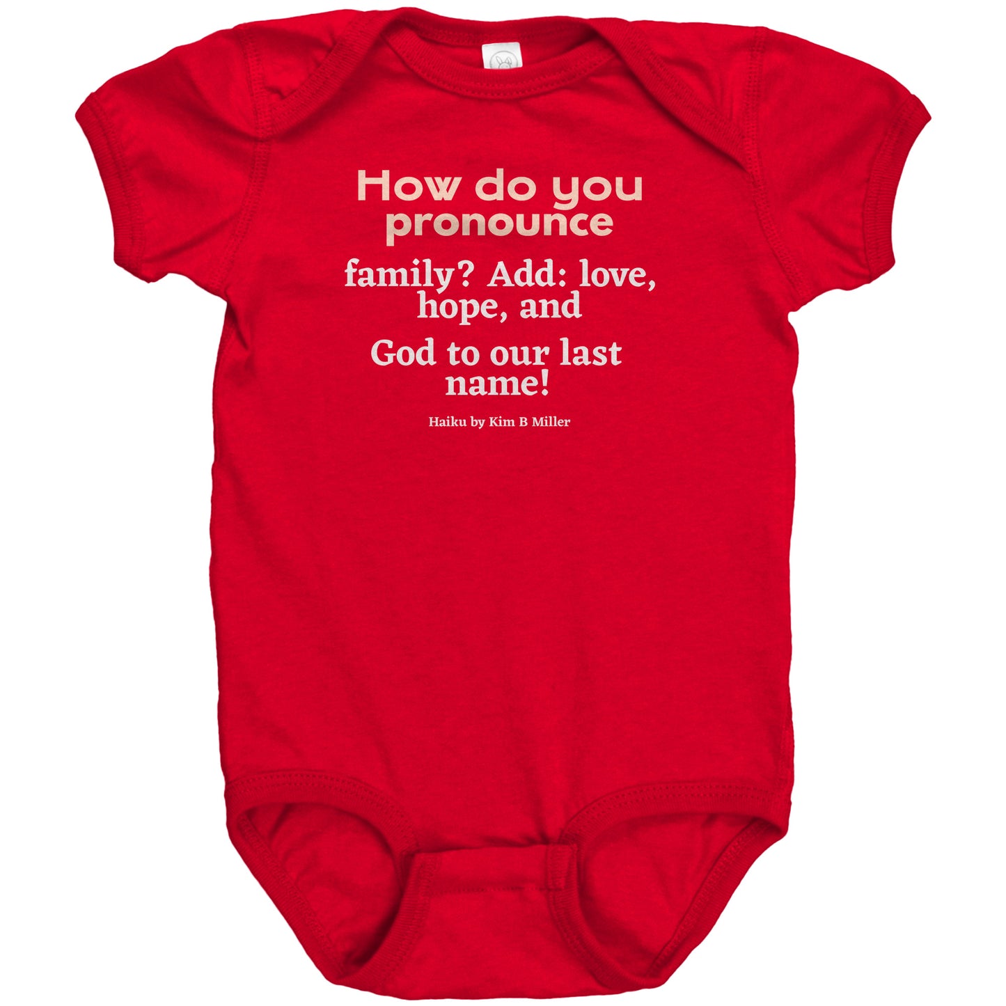 #3 Haiku Pronounce Family RS Baby Bodysuit(Front & Back)