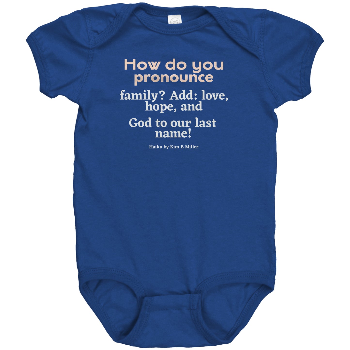 #3 Haiku Pronounce Family RS Baby Bodysuit(Front & Back)