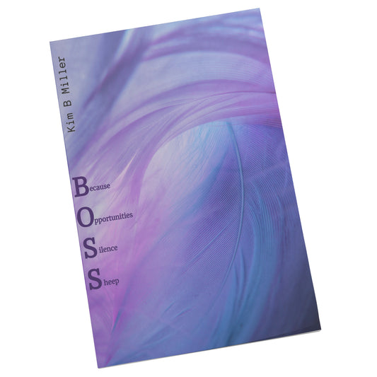 BOSS 2: Sticky notes: 4x6 by teelaunch with a purple BOSS design written by Kim B Miller.