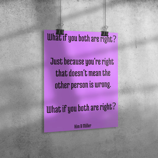 Both Right: Poster: 18" x 24" Purple