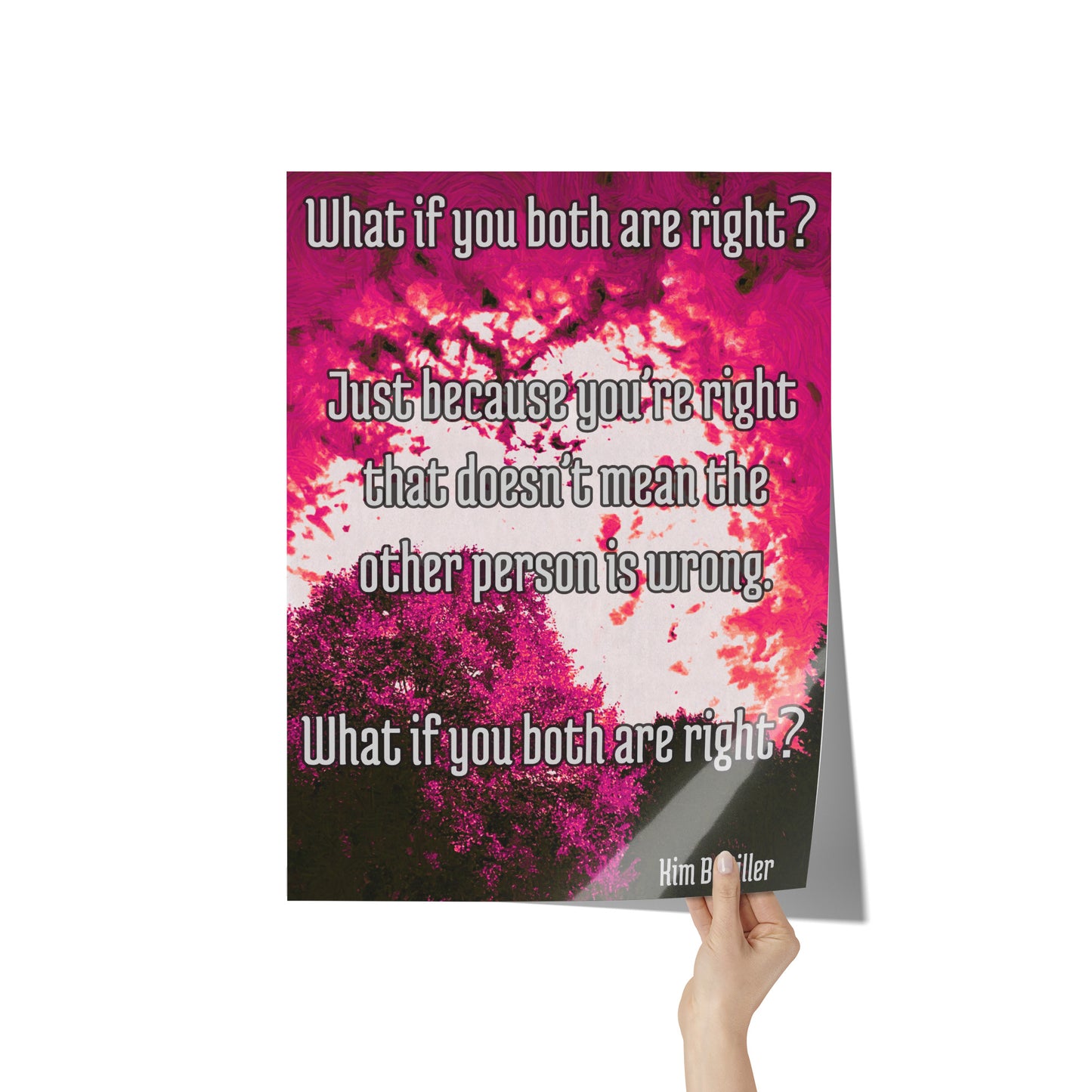 Both Right: Poster: 18" x 24" Pink