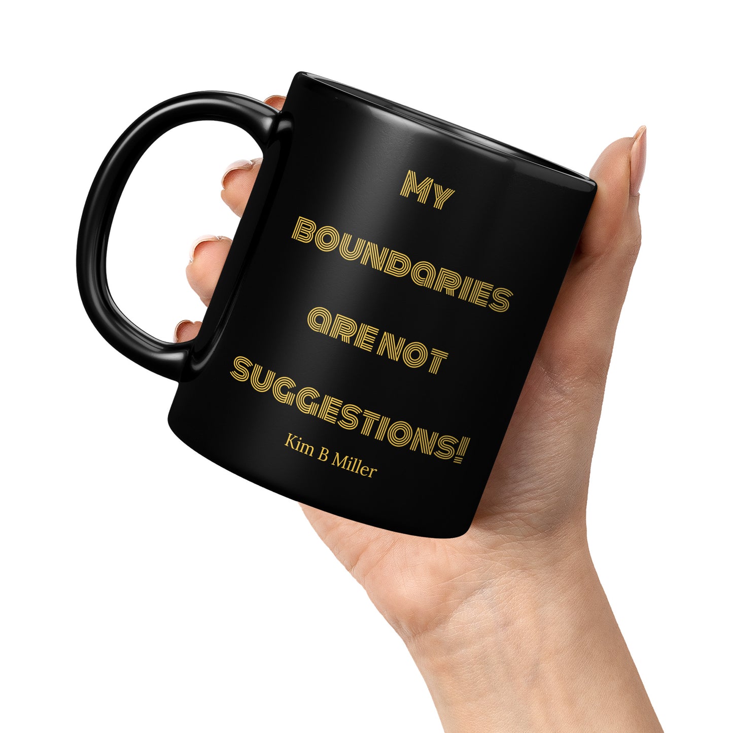 Boundaries Black Mug
