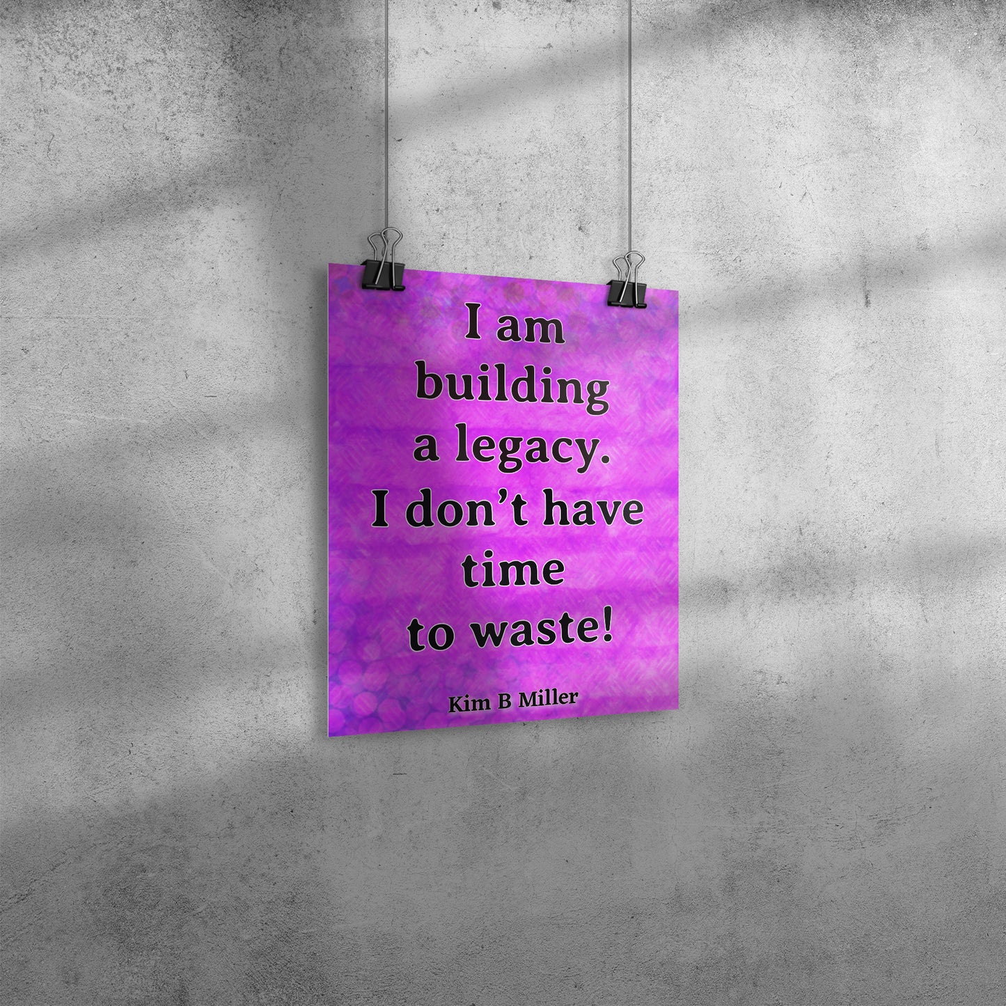 Building A Legacy Poster: 8" x 10" Purple