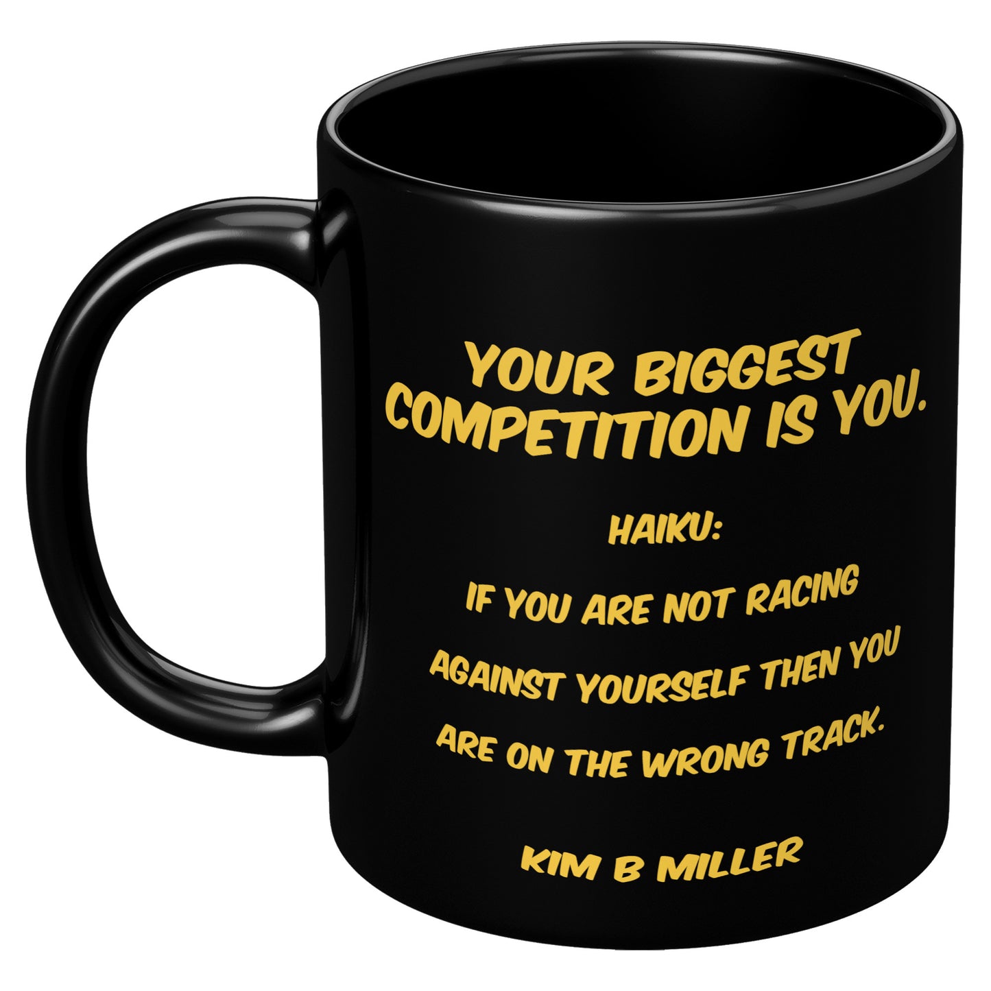 Competition Haiku Black Mug
