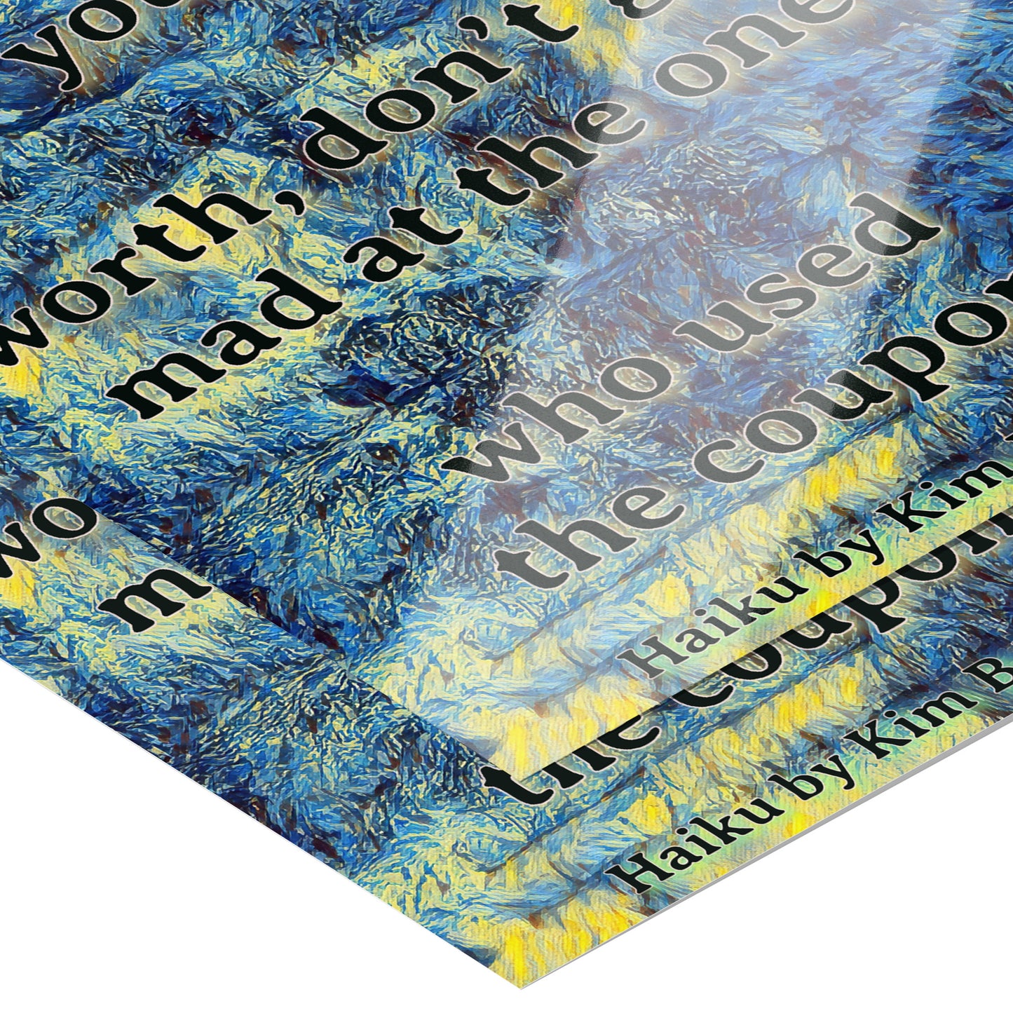 Discount Worth Poster: 8" x 10" Blue/Yellow