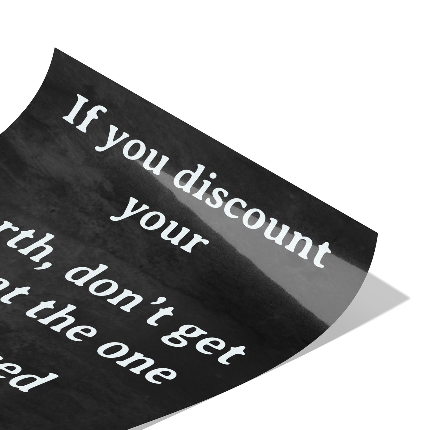 Discount Worth Poster: 8" x 10" Black