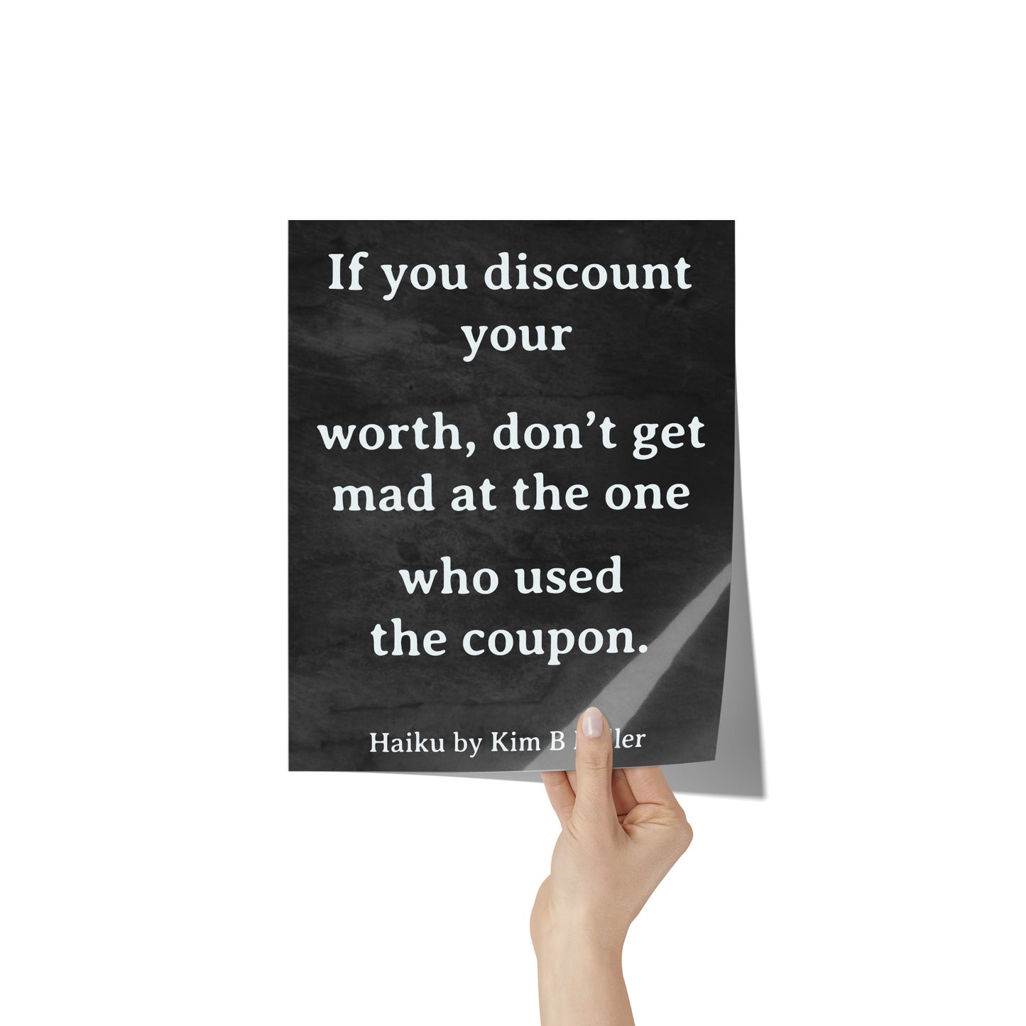 Discount Worth Poster: 8" x 10" Black