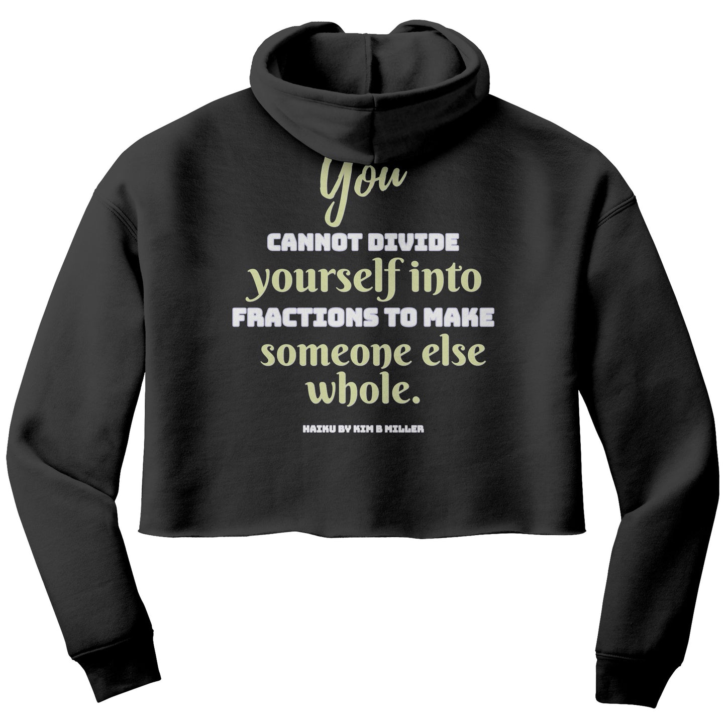 Divide Haiku: Bella Women's Crop Fleece Hoodie (both sides)