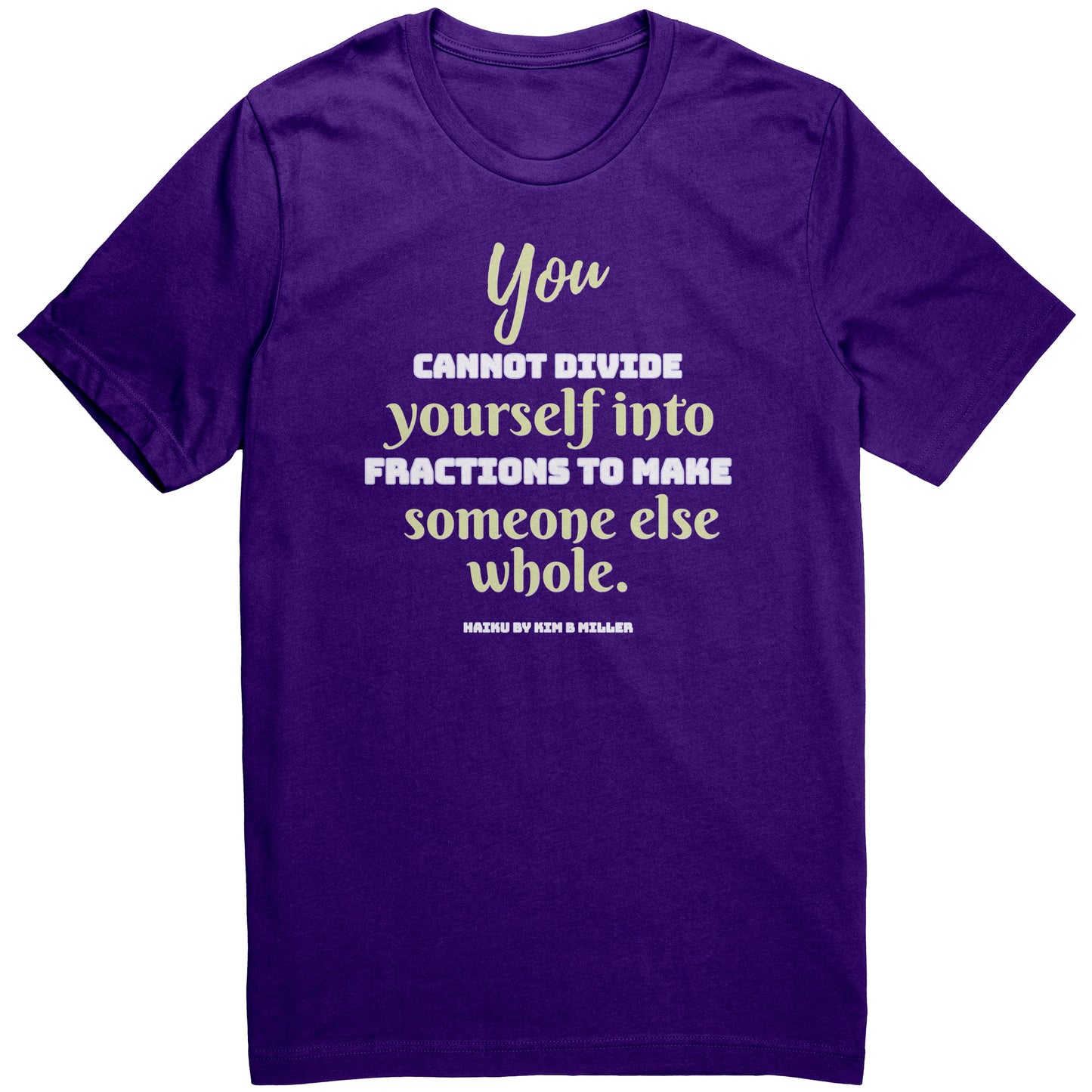 Divide Haiku: Canvas Unisex Shirt