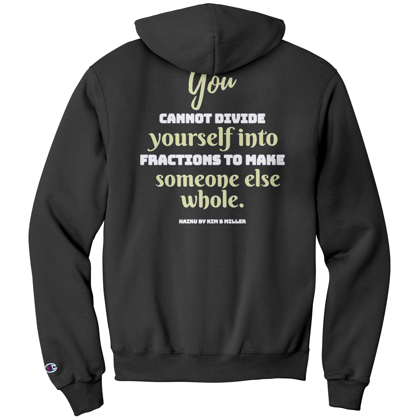 Divide Haiku: Champion Hoodie (both sides)