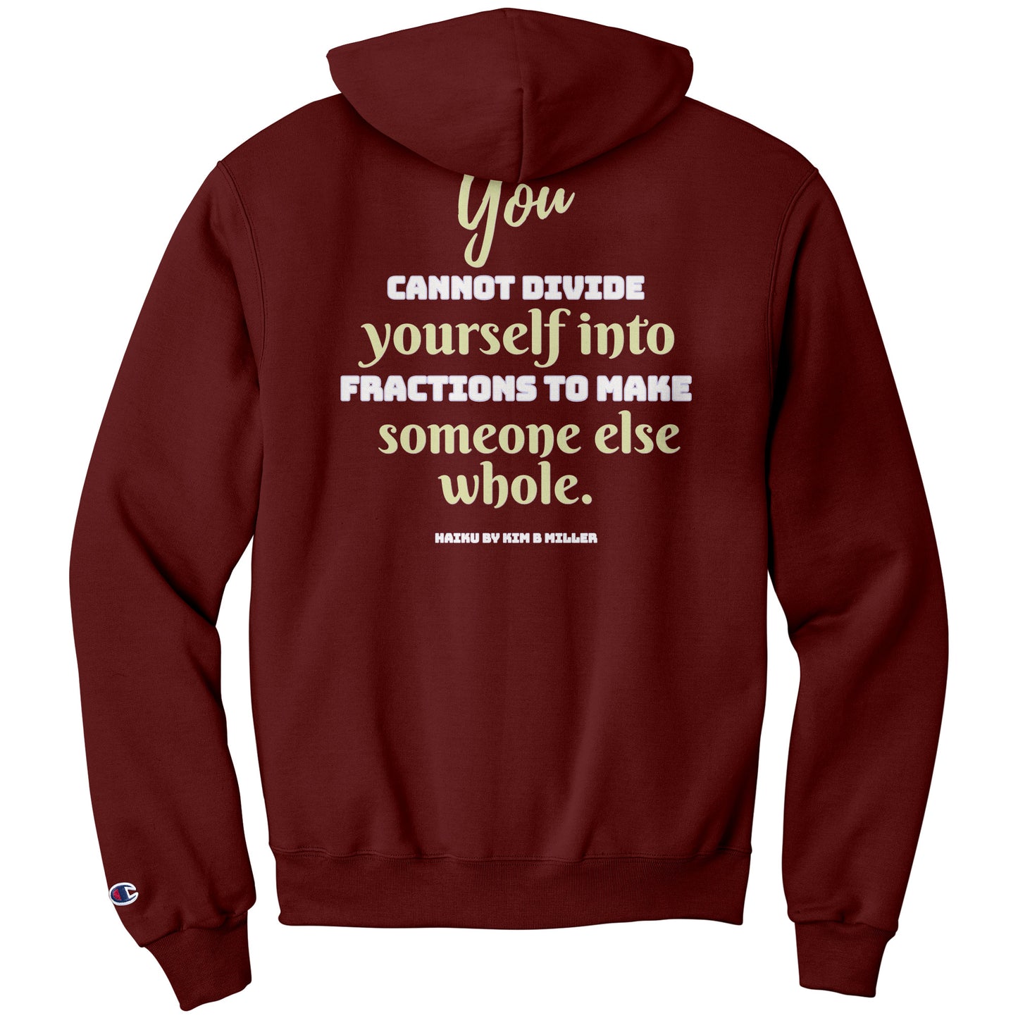 Divide Haiku: Champion Hoodie (both sides)