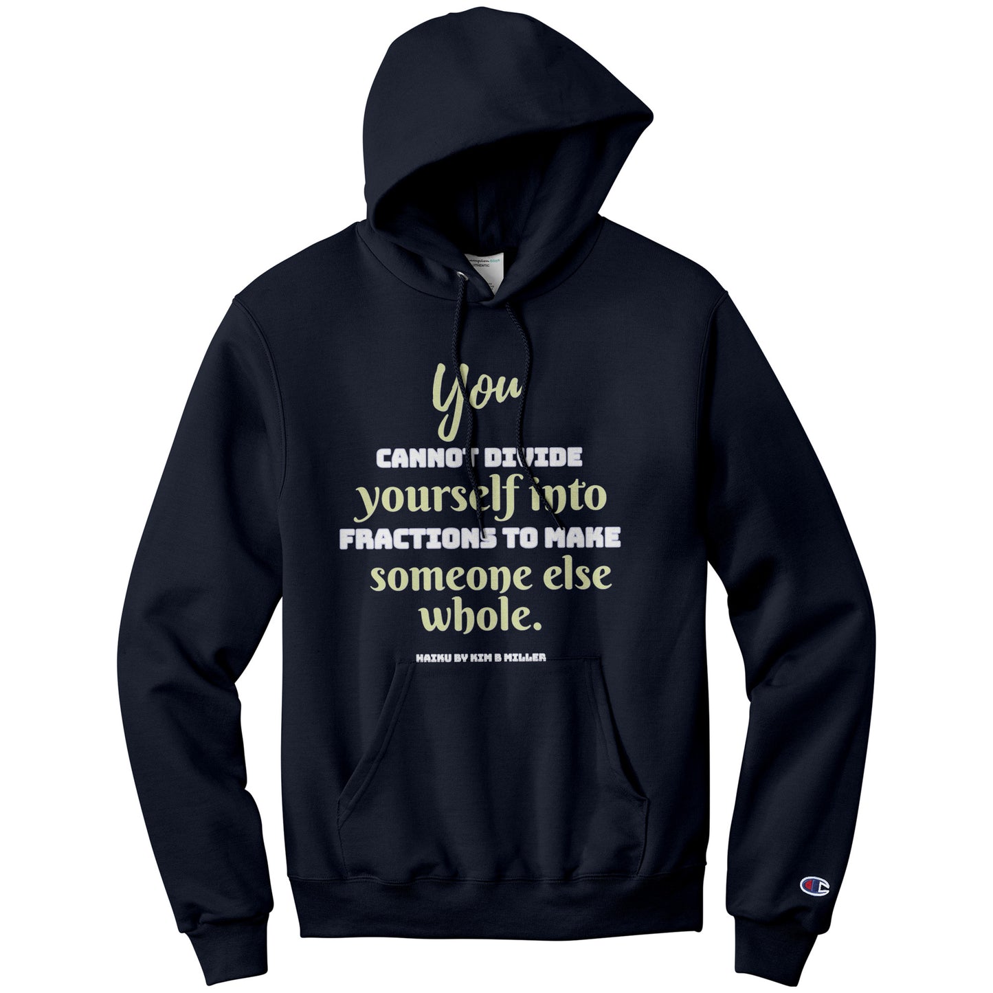 Divide Haiku: Champion Hoodie (both sides)