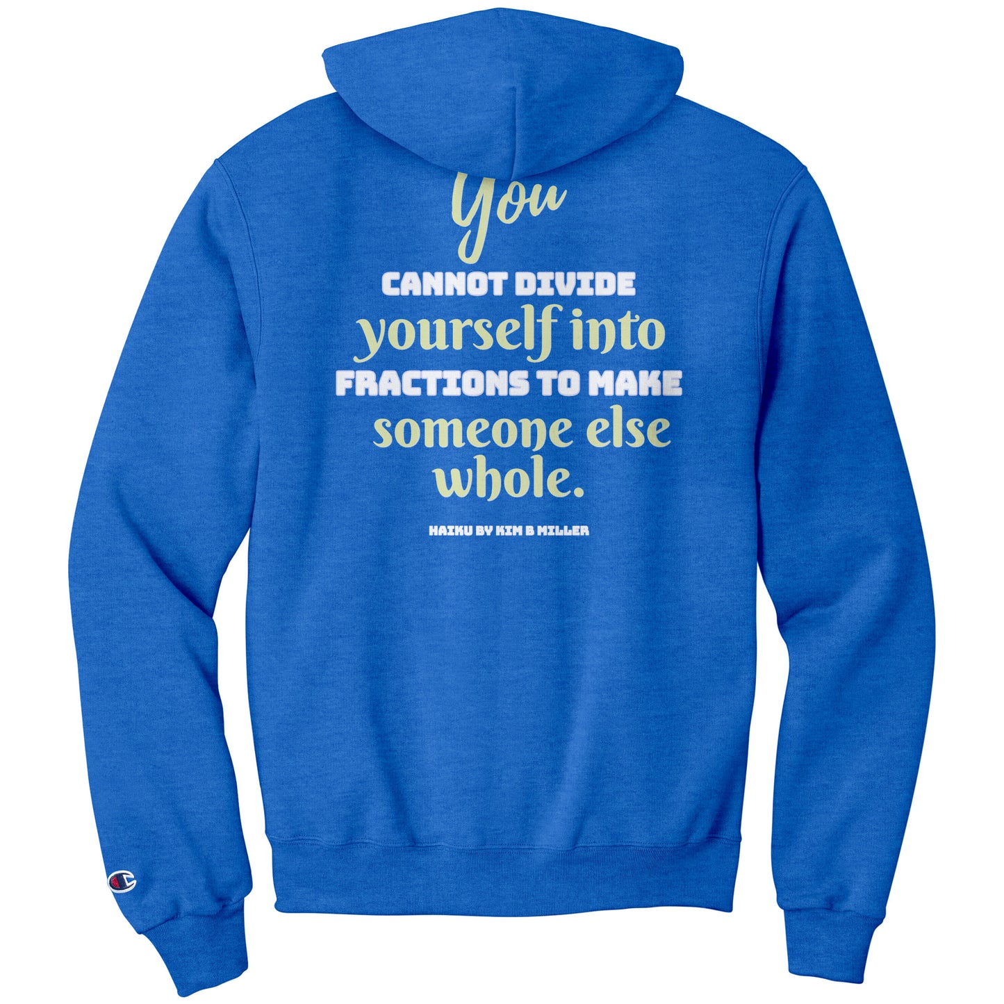 Divide Haiku: Champion Hoodie (both sides)