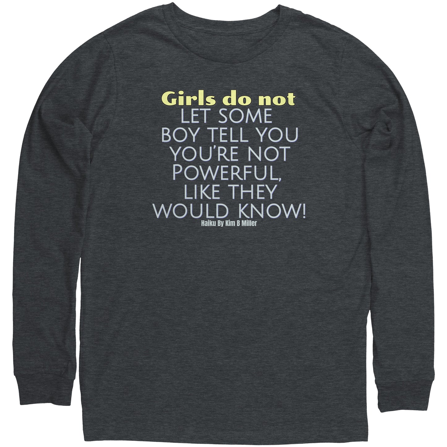 Girl Powerful Canvas Unisex Long Sleeve Shirt