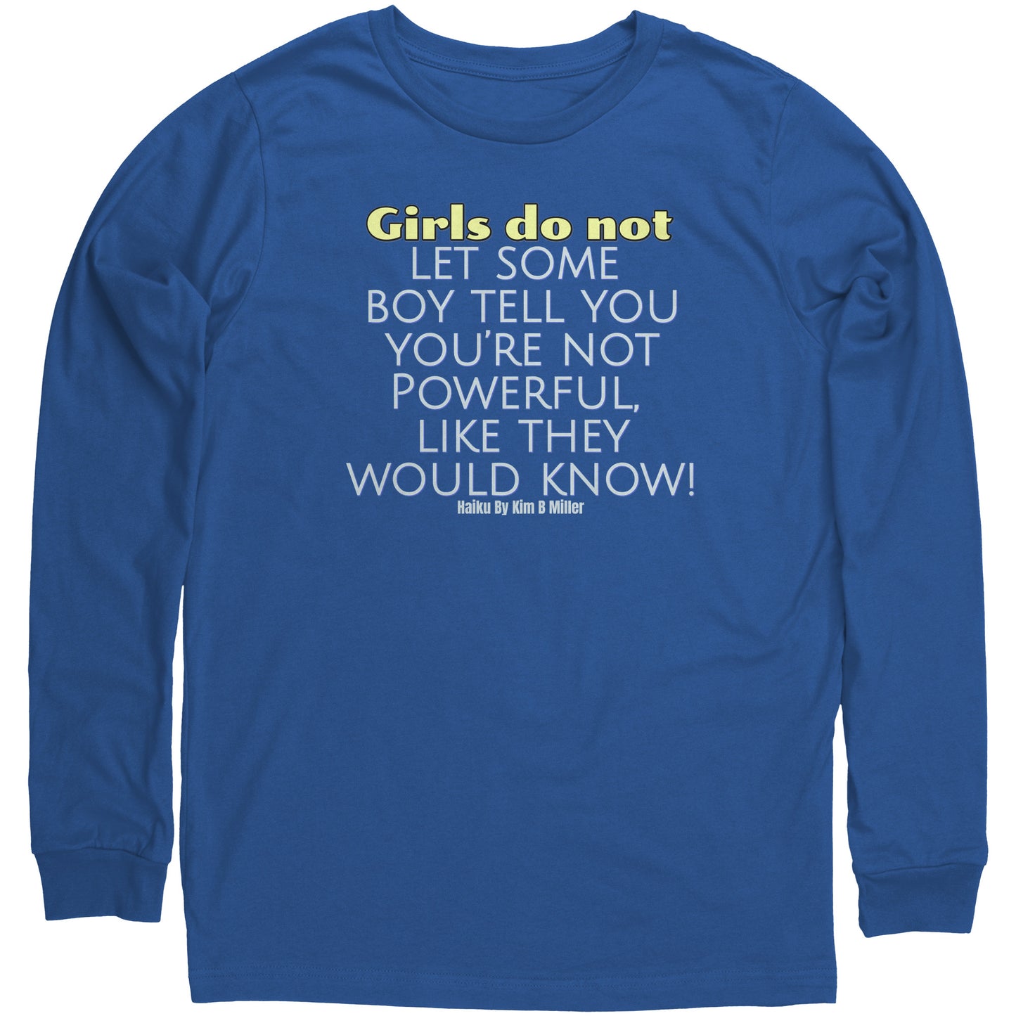 Girl Powerful Canvas Unisex Long Sleeve Shirt