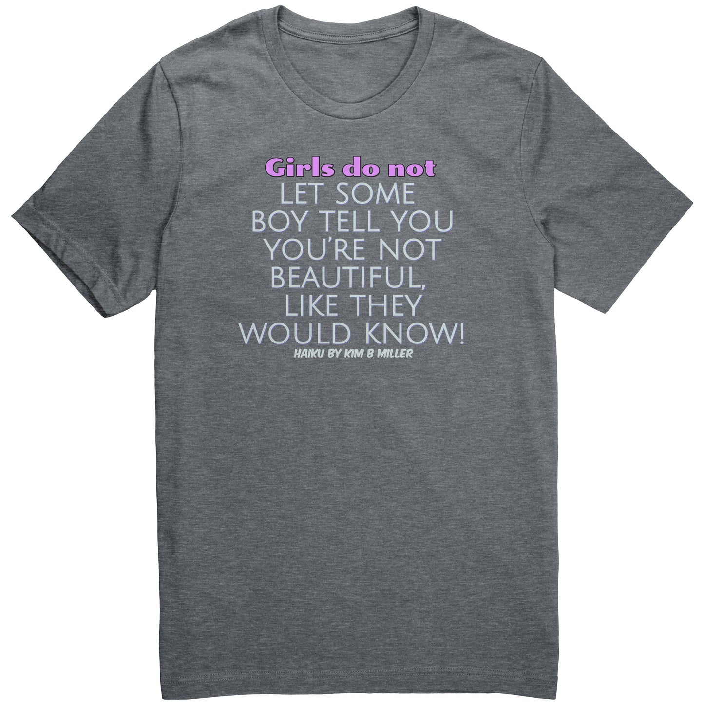 Girls Beautiful Haiku Canvas Unisex Shirt