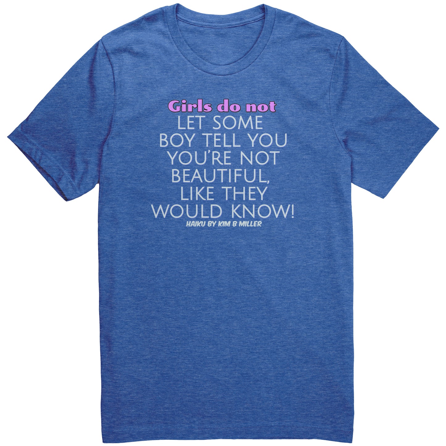 Girls Beautiful Haiku Canvas Unisex Shirt