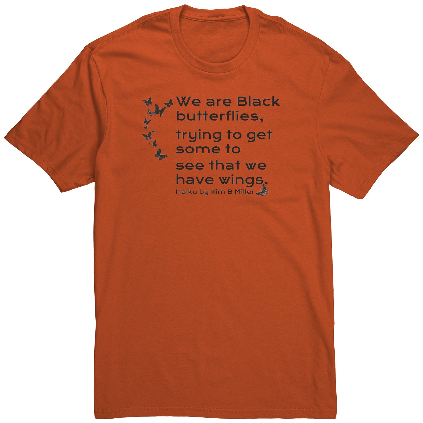 Haiku Black Butterflies District Men's Shirt