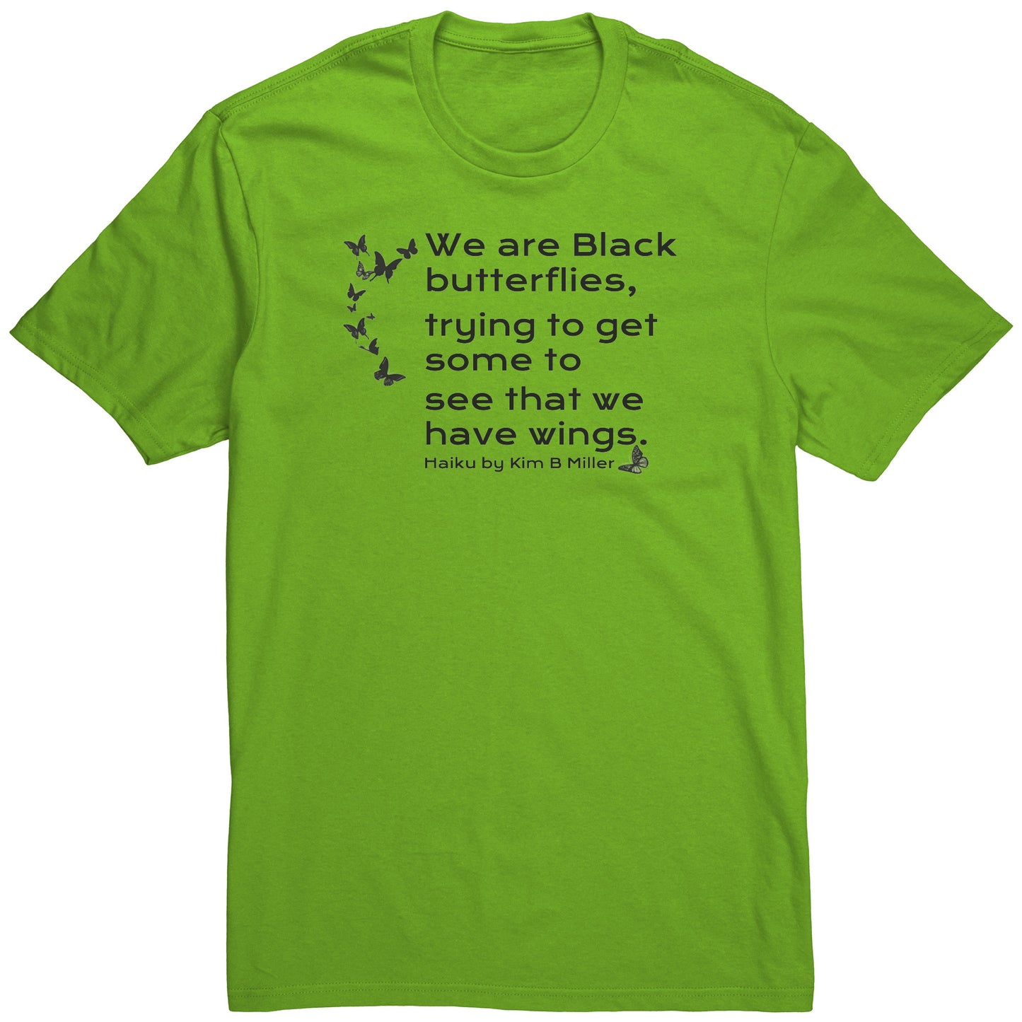 Haiku Black Butterflies District Men's Shirt