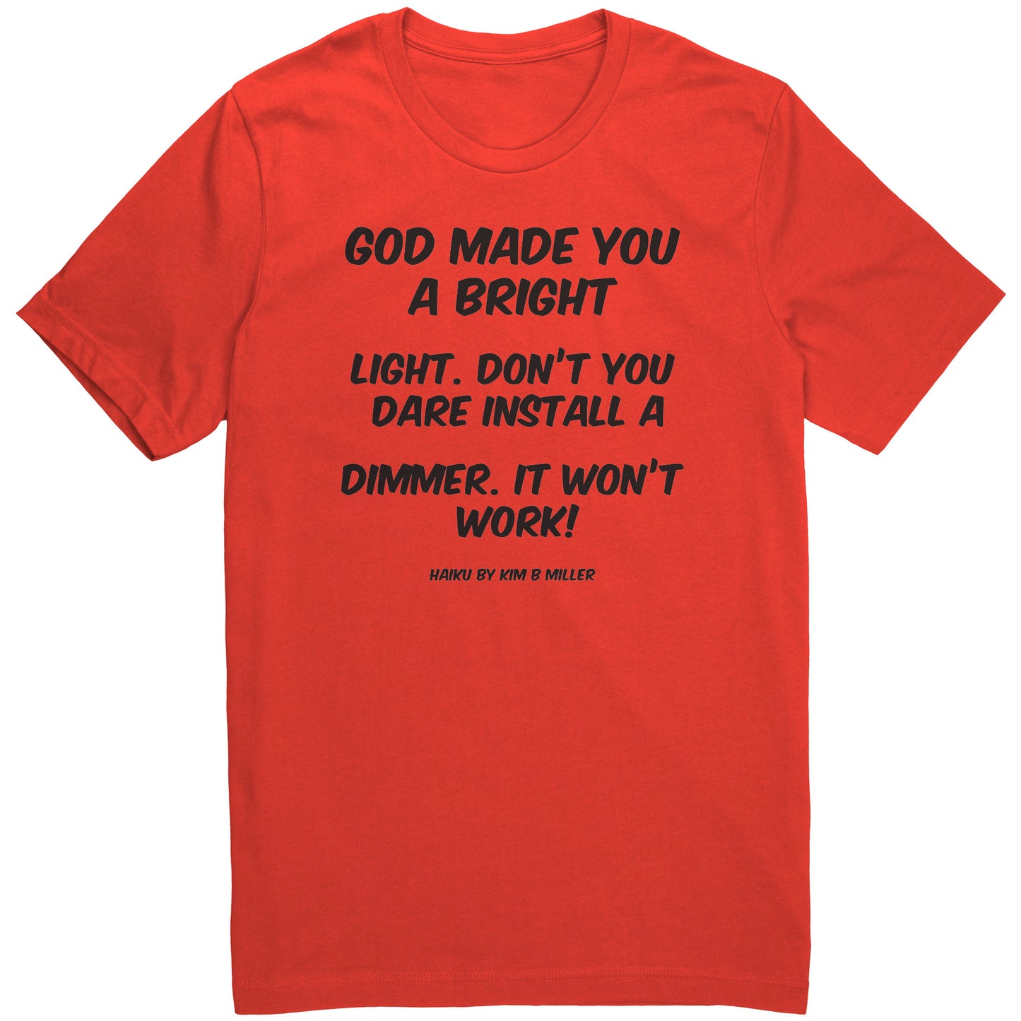 Haiku: God Bright Light Canvas Unisex Shirt