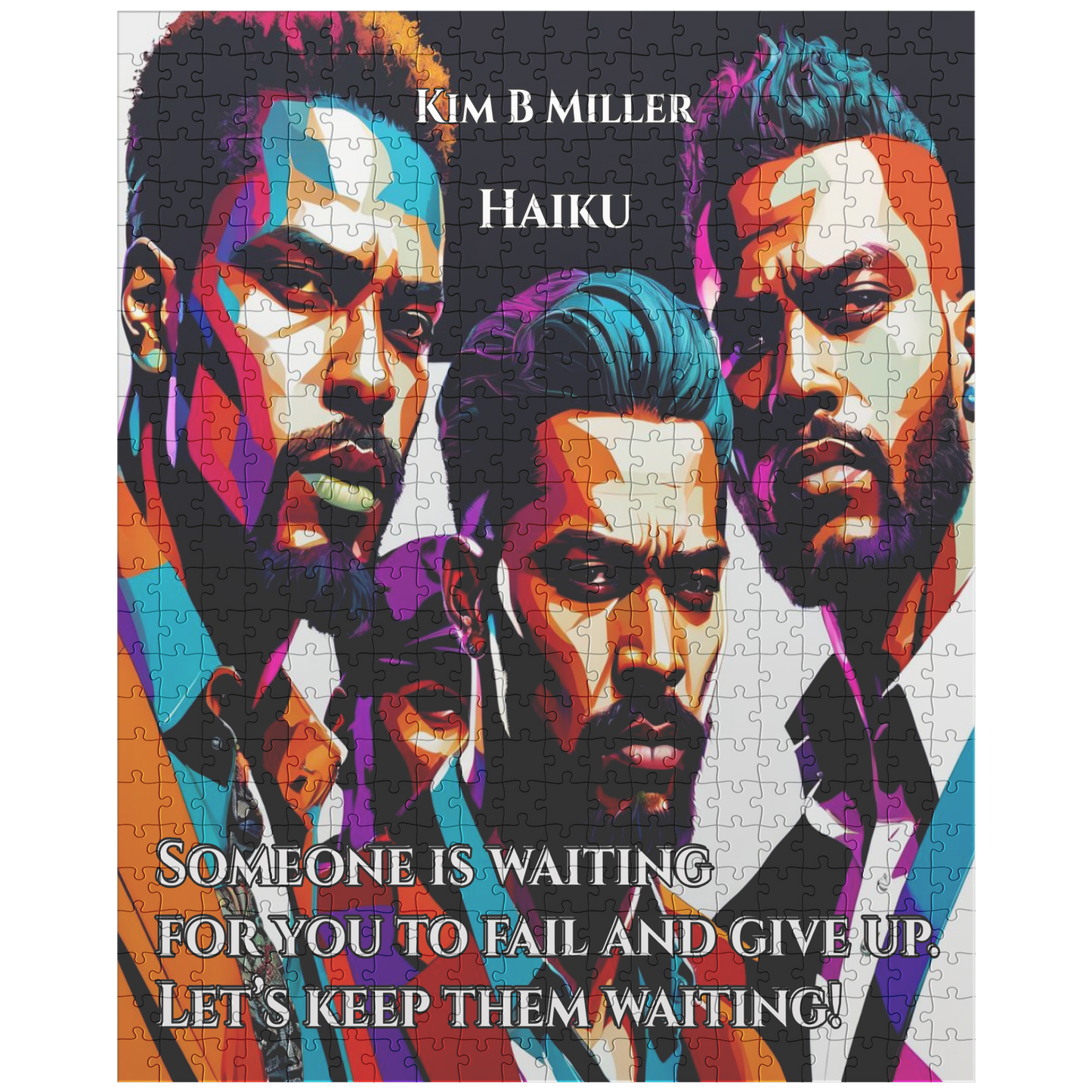 Haiku Keep Waiting Black Men Puzzle  (30pc-500pc)