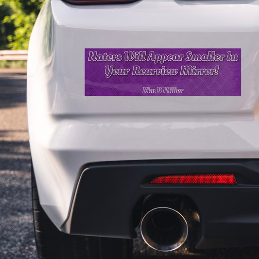 Haters: Bumper/Laptop Sticker: Purple
