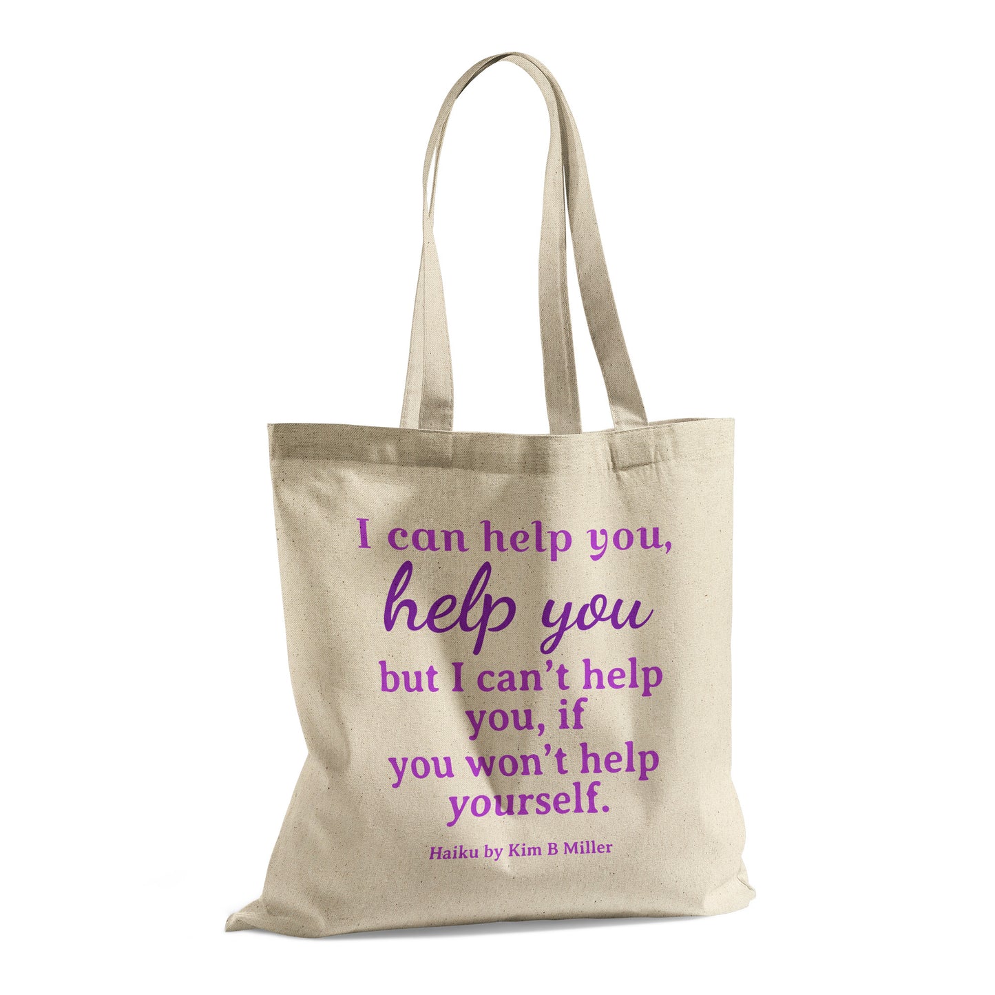 Help You Haiku Cotton Tote Bag