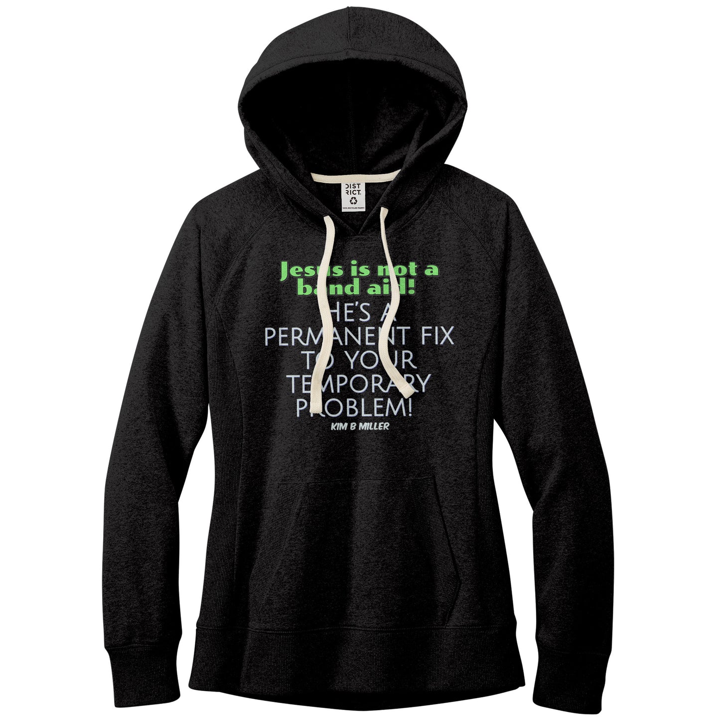 Jesus Band Aid District Women's Re-Fleece Hoodie (Both Sides)