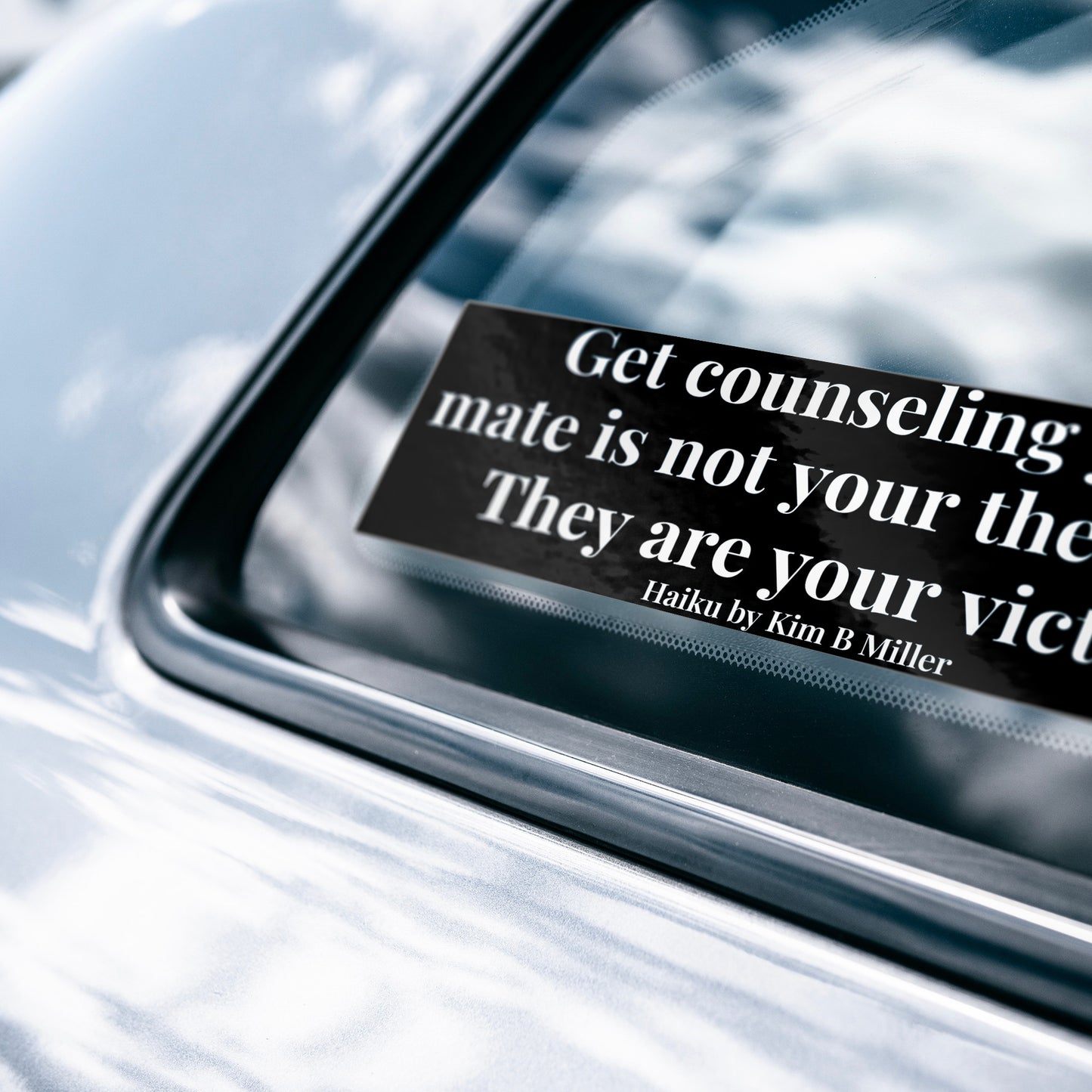 Get Counseling Haiku Bumper/Laptop Sticker Black