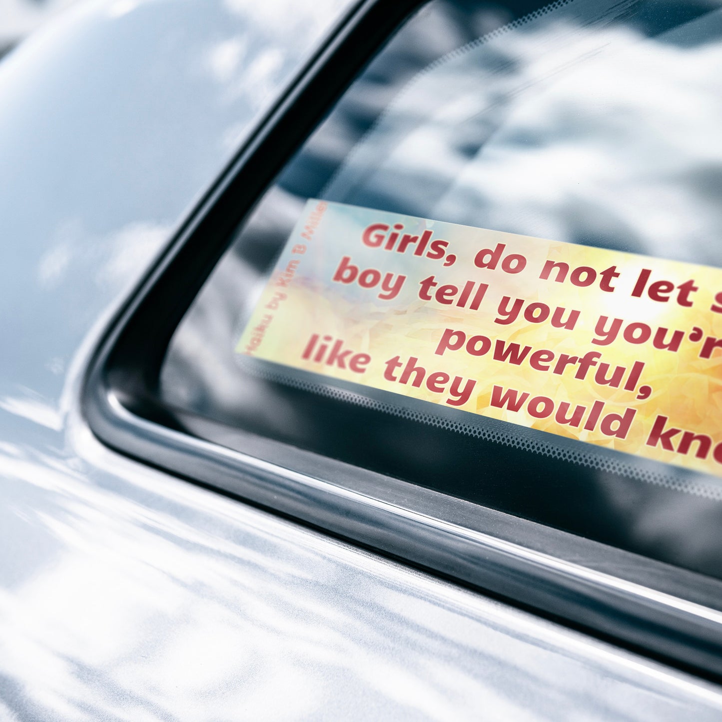 Girls Powerful Haiku Bumper/Laptop Sticker Large Font