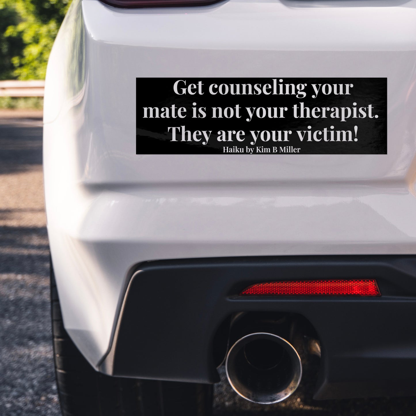 Get Counseling Haiku Bumper/Laptop Sticker Black