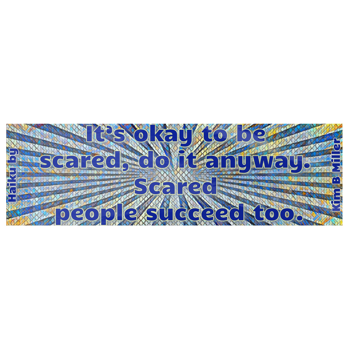 Scared People: Bumper/Laptop Sticker Blue