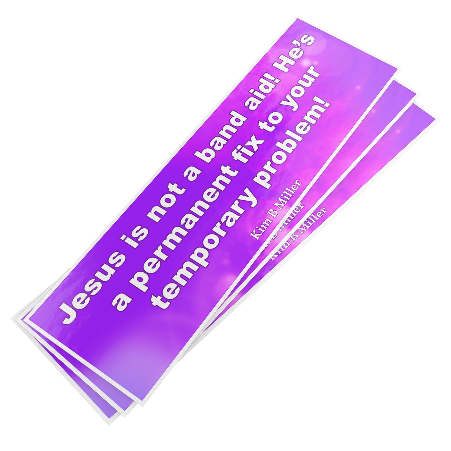 Jesus Band Aid Bumper/Laptop Sticker Purple