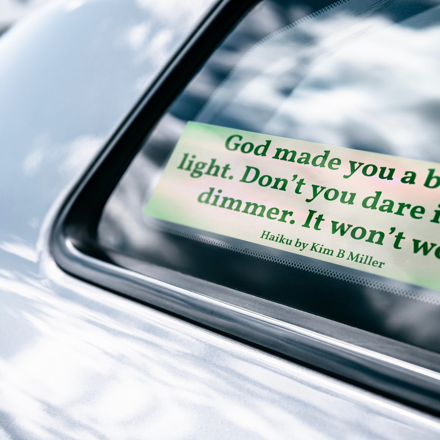 God Dimmer Haiku Bumper/Laptop Sticker