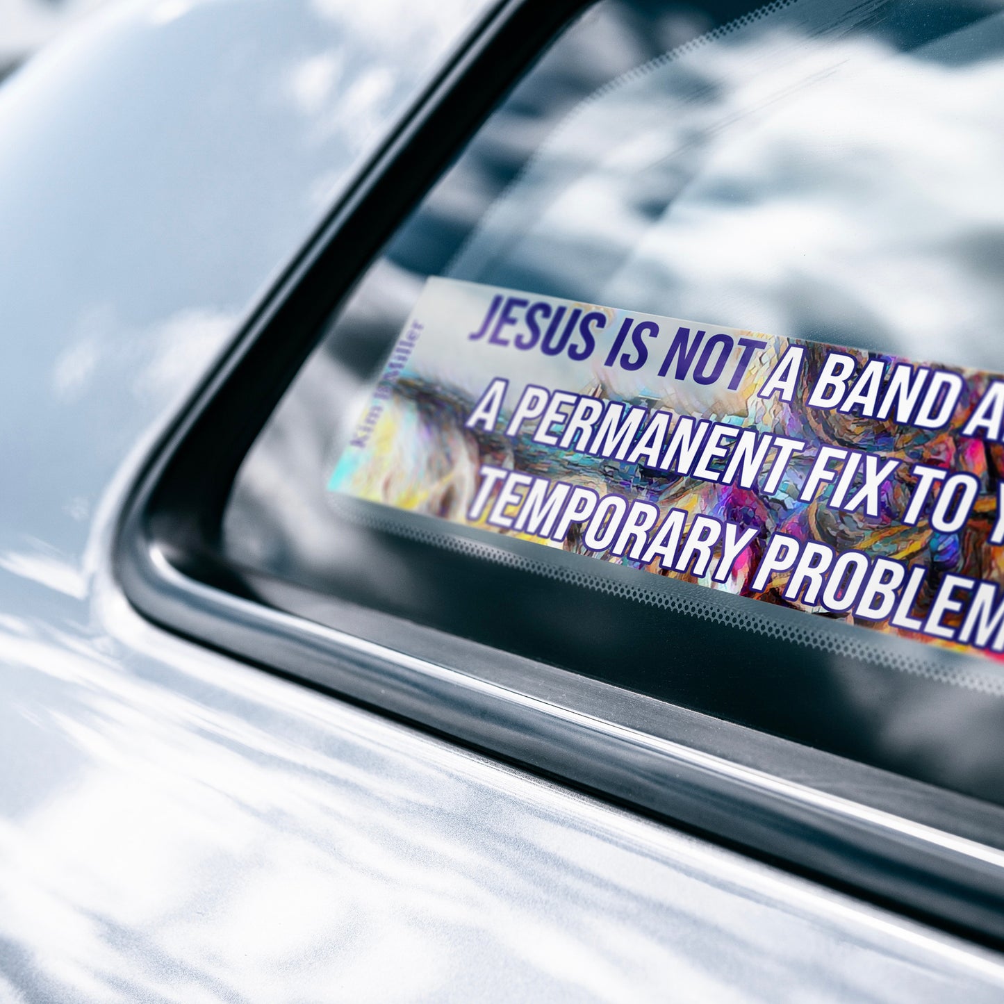 Jesus Band Aid Bumper/Laptop Sticker Multi-Colors