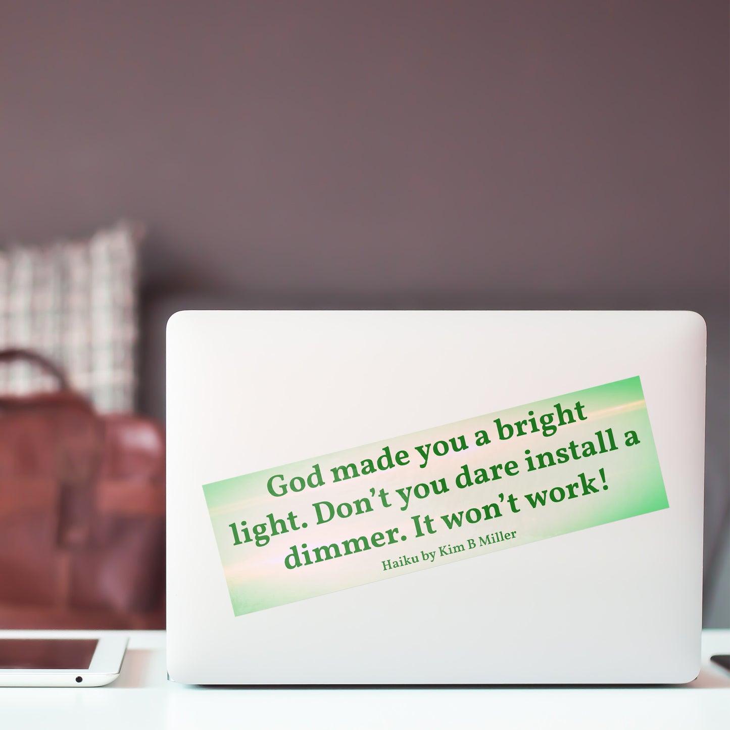 God Dimmer Haiku Bumper/Laptop Sticker