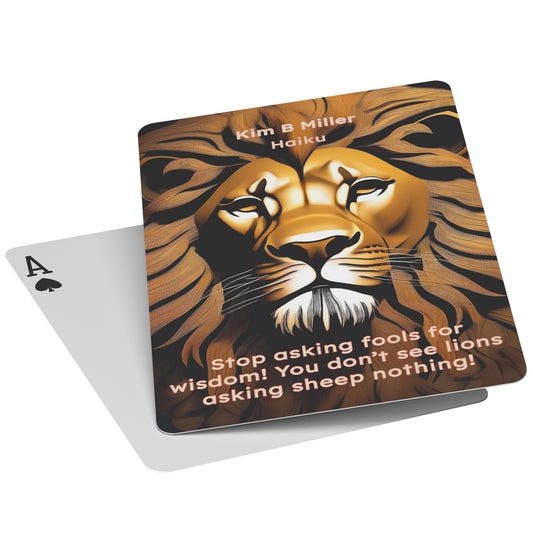 Lions Haiku Playing Cards