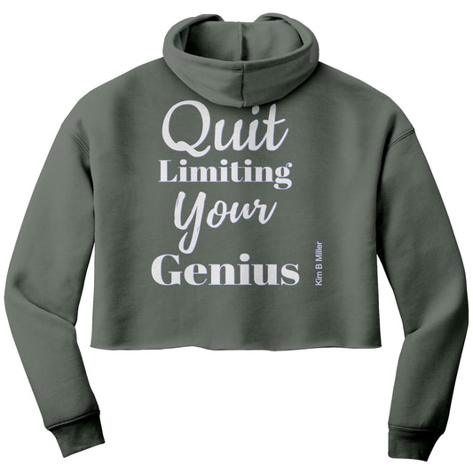 Quit Limiting, Bella Women's Crop Fleece Hoodie