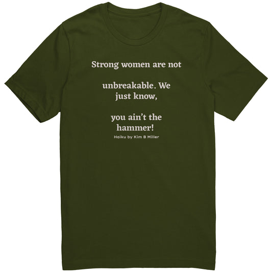 Strong Women Words: Canvas Unisex Shirt