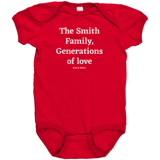 The Smiths, (Family) Generations B: RS Baby Bodysuit(Front)