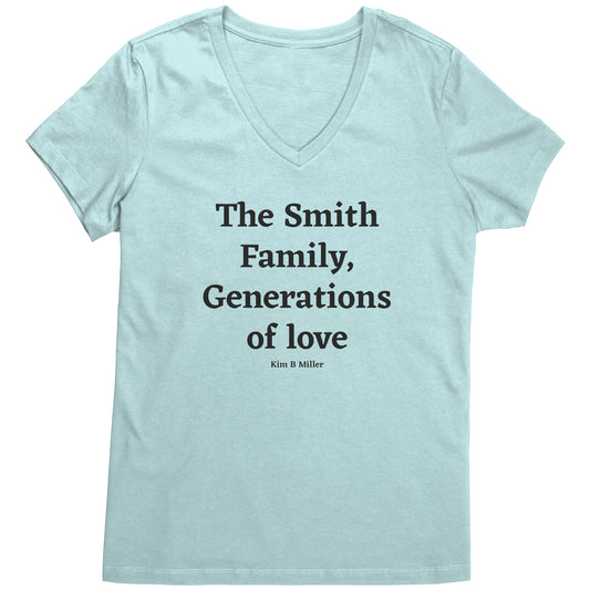 The Smith Family, Generations: District Women's V-Neck(Front)