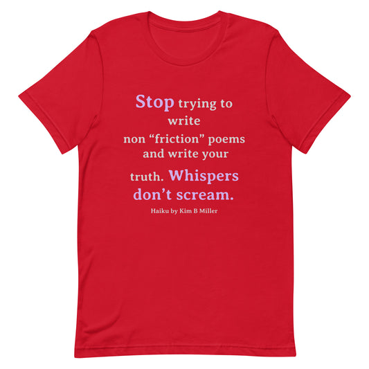 Whispers Haiku Unisex t-shirt